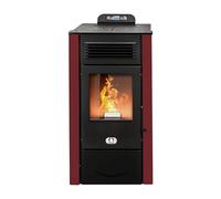 STUFE A PELLET ITALIA San Diego 14 Kw Canalizada WiFi - Estufa de aire ventilada eficiencia 92% calentador de 130 m² Autonomía 20 H programable 5 velocidades y potencias, garantía de 24 meses, color