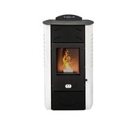 STUFE A PELLET ITALIA Siberia Hydro 15 KW WiFi - Estufa de pellets Hydro calor para habitaciones y agua caliente eficiencia 90% calentador de 90 m² Autonomía 20 H programable 5 potencias garantizadas
