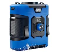 Stufenlos Verstellbarer Tragbarer Ventilador mit Taschenlampe |Tragbarer Hüftventilator Wiederaufladbar | Leiser Tragbarer Luftkühler Mit Reisetaschenlampe Für Camping Büro Zuhause Wandern