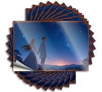 Stuff For Boys Room Romantic Night Under The Stars: A Couple'S Journey Through Time, 10 piezas divertidas letreros de metal vintage divertidos (6 x 9 cm)