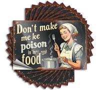 Stuff for Your Room Tattoo - Letrero vintage de garaje para adultos con texto en inglés "Don't Make Me Ke Poison in My Next Food" (12 x 18 cm)