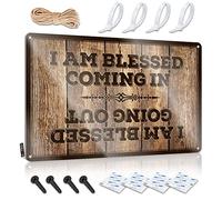 Stuff For Your Room Workshop - Arte de pared con texto en inglés "I Am Blessed Coming In And Going Out Haves Rustic Wall Hanging" (20 x 30 cm)