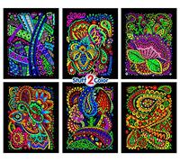 Stuff2Color Enredos (Carteles de terciopelo difuso para colorear) 8 x 10 pulgadas (Paquete de 6)