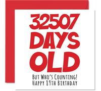 Stuff4 89th Birthday Card for Men Women Hel It - 32507 das de edad - Divertido adulto Ochenta y nueve Card de feliz cumpleaos de ochenta noveno par