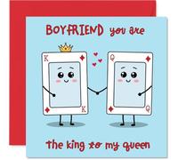 Stuff4 Bonita tarjeta de aniversario - Tarjeta de amor - Tarjeta romántica de feliz aniversario para novio, tarjetas de felicitación de aniversario de 5.7 pulgadas Sweet I Love You