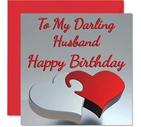 Stuff4 Bonitas tarjetas de cumpleaños para marido con texto en inglés My Darling Husband (145 mm)