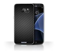 Stuff4 Carcasa/Funda Dura para el Samsung Galaxy S7 Edge/G935 / Serie: Efecto Fibra de Carbono/patrón - Gris