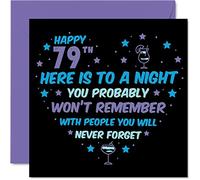 Stuff4 Divertida tarjeta de cumpleaños número 79 para hombres y mujeres - Won't Remember - Tarjetas de feliz cumpleaños para papá de 79 años, mamá, tía, tío abuela abuelo, tarjetas de felicitación de