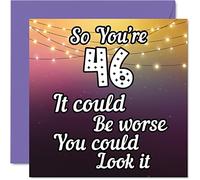 Stuff4 Divertidas tarjetas de cumpleaños número 46 para hombres y mujeres - Look It - Divertida tarjeta de cumpleaños para papá, mamá, hermano, hermana, primo, amigo, colega, tío, tía, tarjetas de