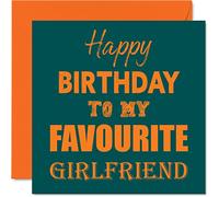 Stuff4 Divertidas tarjetas de cumpleaños para novia, feliz cumpleaños a mi favorito, tarjeta de broma para novia de novio y pareja, tarjetas de felicitación de 145 mm