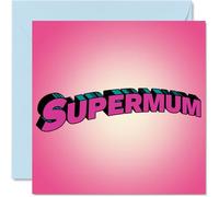 Stuff4 Divertidas tarjetas para el día de la madre para mamá, Supermum, tarjeta feliz del día de la madre para mamá de parte de hija hijo, regalos de cumpleaños para mamá, tarjetas de felicitación de