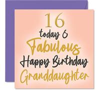 Stuff4 Fabulosas tarjetas de cumpleaños para nieta, 145 mm, para nieta, 145 mm
