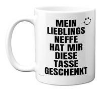 Stuff4 Humorvolle Tasse mit Lieblingsneffe Spruch - Verspieltes Geschenk mit witzigem Text - Für Kaffeeliebhaber und gute Laune im Alltag - 325ml Keramik Glanz Tasse