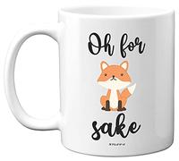 Stuff4 Oh for Fox - Taza de cerámica de 11 onzas, apta para lavavajillas, regalos de zorro, tazas divertidas, regalos divertidos para amigos, taza bonita, taza de zorro, regalos de zorro para mujeres y hombres