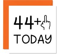 Stuff4 Tarjeta de 45 cumpleaños divertida para mujer, dedo medio, grosera, para hombre, 145 mm, broma o broma