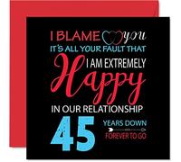 Stuff4 Tarjeta de aniversario de boda para marido y esposa con texto en inglés Your Fault I'm Extremely Happy (145 mm)