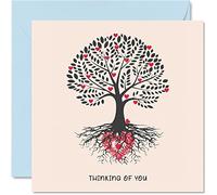 Stuff4 Tarjeta de condolencias, diseño de árbol de condolencias, duelo para adultos, 145 mm