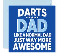 Stuff4 Tarjeta de cumpleaños de dardos para papá, impresionante papá deportes, tarjeta de feliz cumpleaños para hombres, tarjetas de felicitación masculinas de 145 mm