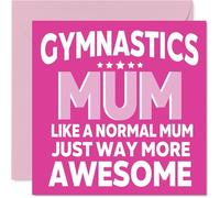 Stuff4 Tarjeta de cumpleaños de gimnasia para mamá, impresionantes deportes para mamá, tarjeta de feliz cumpleaños para mujeres, tarjetas de felicitación femeninas de 145 mm