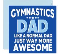 Stuff4 Tarjeta de cumpleaños de gimnasia para papá, impresionantes deportes para papá, tarjeta de feliz cumpleaños para hombres, tarjetas de felicitación masculinas de 145 mm