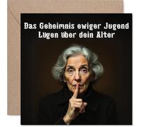 Stuff4 Tarjeta de cumpleaños divertida para hombre o mujer - Retrato vintage retro - Idea de regalo graciosa - Tarjeta cuadrada 145mm x 145mm con sobre ecológico