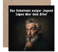 Stuff4 Tarjeta de cumpleaños divertida para hombre o mujer - Retrato vintage retro - Idea de regalo graciosa - Tarjeta cuadrada 145mm x 145mm con sobre ecológico