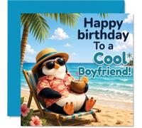 Stuff4 Tarjeta de cumpleaños divertida para novio, Chill Vibes All Round