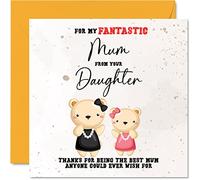 Stuff4 Tarjeta de cumpleaños especial para mamá - Tarjeta de feliz cumpleaños de hija o madre, 145 mm