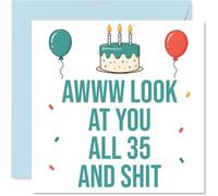Stuff4 Tarjeta de cumpleaños número 35, broma de hito descarado
