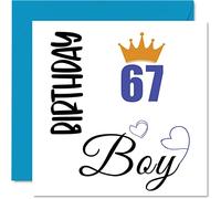 Stuff4 Tarjeta de cumpleaños número 67 para hombre, 145 mm, para abuelo, abuelo, padrastro, tío y hermano