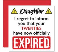 Stuff4 Tarjeta de felicitación de 30 cumpleaños para hija con texto en inglés Your Twenties Have Expirate (145 mm)