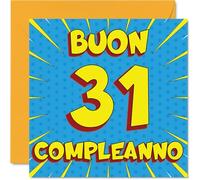 Stuff4 Tarjeta de felicitación de 31 cumpleaños para hombre - Cómics - Tarjetas de feliz cumpleaños para hombre de 31 años, amigo, hermano, papá, tío, 145 mm, trigésimo primer cumpleaños