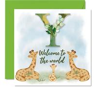 Stuff4 Tarjeta de felicitación para recién nacido, bien hecho, tarjetas de bienvenida al mundo, regalos para el hogar, 145 mm x 145 mm, para padres