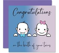 Stuff4 Tarjeta de felicitación para recién nacido, bien hecho, tarjetas de felicitación para recién nacidos, tarjetas de bienvenida al mundo, regalos para el hogar, 145 mm x 145 mm para padres