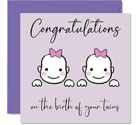 Stuff4 Tarjeta de felicitación para recién nacido, bien hecho, tarjetas de felicitación para recién nacidos, tarjetas de bienvenida al mundo, regalos para el hogar, 145 mm x 145 mm para padres