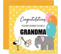 Stuff4 Tarjeta de felicitación unisex para recién nacido, regalo de bienvenida al mundo, 145 mm para abuela