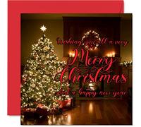 Stuff4 Tarjeta de Navidad para toda la familia, para toda la familia, hermanos, primos, tíos, tías, 145 mm