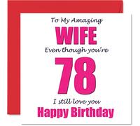 Stuff4 Tarjetas de 78 cumpleaños para esposa con texto en inglés I Still Love You (145 mm)