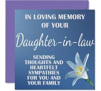 Stuff4 Tarjetas de condolencias - Tarjeta de condolencias en memoria de su nuera - Tarjeta de duelo para adultos, 145 mm