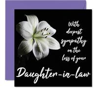 Stuff4 Tarjetas de condolencias - Tarjeta de condolencias por la pérdida de su nuera - Tarjeta de duelo para adultos, 145 mm