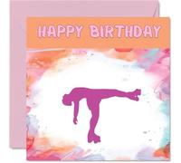 Stuff4 Tarjetas de cumpleaños deportivas para mujeres y niñas - Patinaje sobre ruedas - Tarjeta de cumpleaños para amigas, hermanas, hijas, sobrinas, compañeras de equipo, patinadoras, tarjetas de