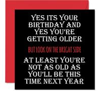 Stuff4 Tarjetas de cumpleaños divertidas, para hombres y mujeres, con el lado brillante, para bromas de 145 mm