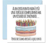 Stuff4 Tarjetas de cumpleaños divertidas para mujeres y hombres - Peligro de incendio - Tarjeta de feliz cumpleaños para mamá papá hermano hermana hijo hija abuela abuelo, 145 mm x 145 mm Bday