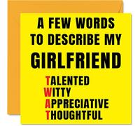 Tarjetas de cumpleaños groseras para novia - Few Words Describe Tw*t - Tarjeta de feliz cumpleaños de broma para novia de novio, pareja, regalo de cumpleaños de broma, tarjetas de felicitación de