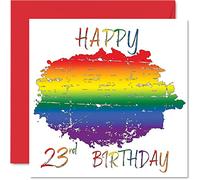 Stuff4 Tarjetas de cumpleaños LGBT 23 para pareja, tarjeta LGBT para pareja de novia, novio, regalos de orgullo gay de 145 mm