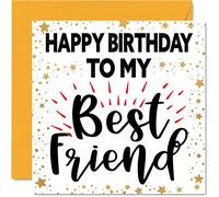 Stuff4 Divertidas tarjetas de cumpleaños para amigo, mejor amigo, tarjeta de feliz cumpleaños de mejor amiga, regalos de amigos, tarjetas de felicitación de amistad de 145 mm, regalo de mejor amigo