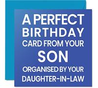 Stuff4 Tarjetas de cumpleaños para papá con diseño de broma de hijo e hija, regalo grosero de 145 mm