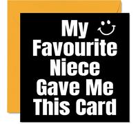 Stuff4 Tarjetas de cumpleaños para tía y tía con texto en inglés Mi sobrina favorita, 145 mm