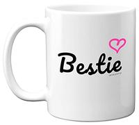 Stuff4 Taza de Navidad con texto en inglés Bestie Christmas Mug, regalo para mejor amigo, taza para amigos, taza de cerámica de 325 ml, apta para lavavajillas, regalos divertidos de cumpleaños para