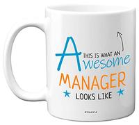 Stuff4 This is What an Awesome Manager Looks Like - Taza de cerámica de 325 ml, apta para lavavajillas, regalo para gerente, taza de mejor jefe del mundo, manager